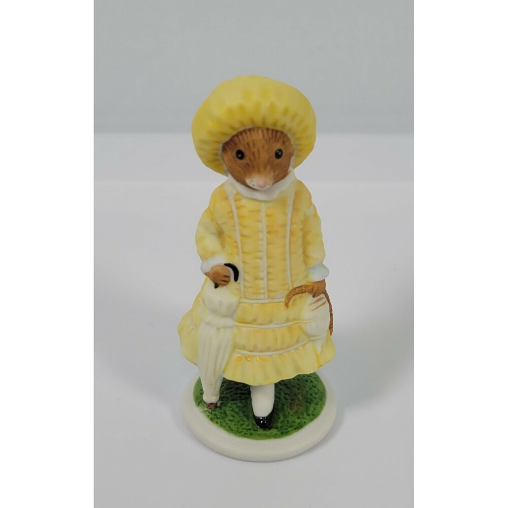 Violet The Woodmouse Family Mouse Figurine Franklin Mint Vintage 1985 fp Collect
